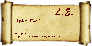Lipka Emil névjegykártya